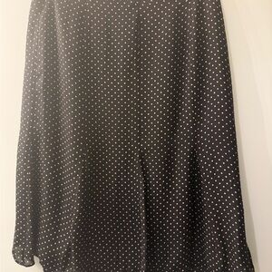 DKNY City Elegant Black Polka Dot Skirt